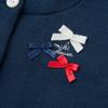 MIKI HOUSE Long Sleeve Solid Simple Ribbon Made in for Baby Perfect for Entrance and School Navy 120cm Cardigan, Color, Design, Japan, Girls, & Kids,