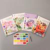Портативный альбом для акварельной живописи 4 листа Книжка-раскраска с кистью Книга для гуаши Детская книга для рисования граффити Канцелярские товары