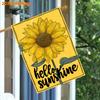 1pc Summer, Sunflower Pattern FlagDouble-Sided Garden Flag Courtyard Decoration, Outdoor Decoration, Lawn Decoration, Flag Solely Flagpole Not Include