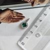 Серебряная подвеска с изумрудом nano 0.9ct (2205906)