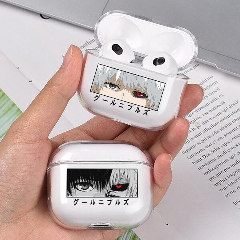 Чехол для Airpods «Токио вурдалак» с изображением аниме, мягкий защитный чехол для Apple Airpods 1 2 3 Pro, прозрачный чехол для AirPods с мультяшным рисунком