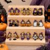 9 pairs of 2D acrylic high definition printed Halloween earrings for Halloween party costumes