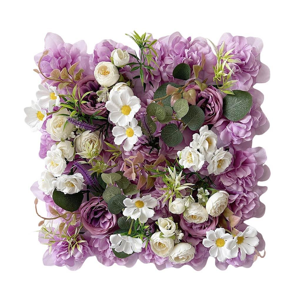 Background Wall Artificial Rose Flower Wall Multicolor Hydrangea Flower Panel  Gift