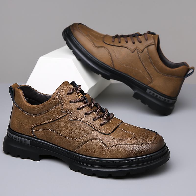 Fashion Leather Men's Casual Shoes Handmade Designer Sneakers Versatile Leisure Walk Shoes New Trend Men's Oxford Shoes Treking