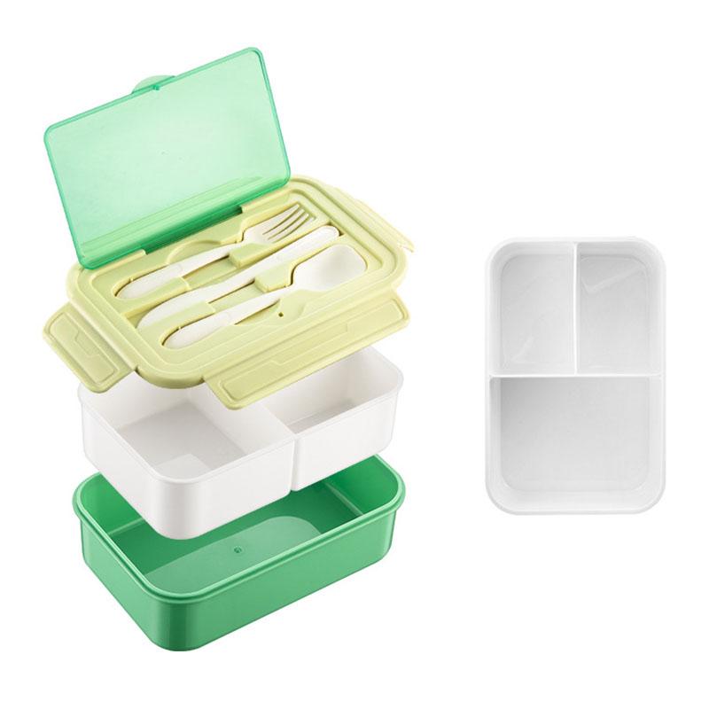 Бытовой ланч-бокс большой вместимости - Студенческий ланч-бокс с отделениями, Ланч-бокс для фруктов, Ланч-бокс с отделением для разогрева в микроволновой печи