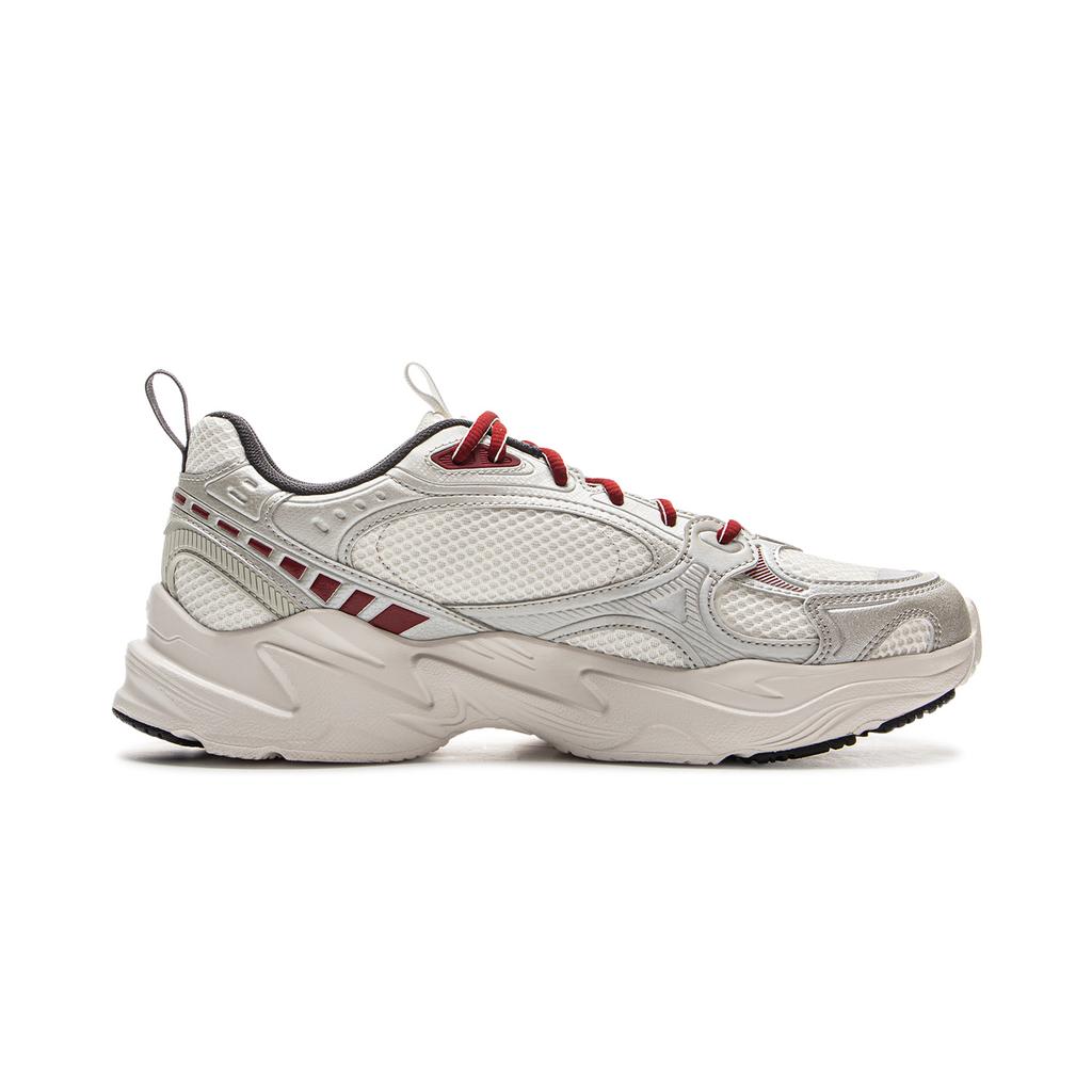 Li Ning Shooting Stars 2K Амортизирующие Нескользящие Износостойкие Низкие Массивные Кроссовки Мужские Бело-серые AGCV113-4