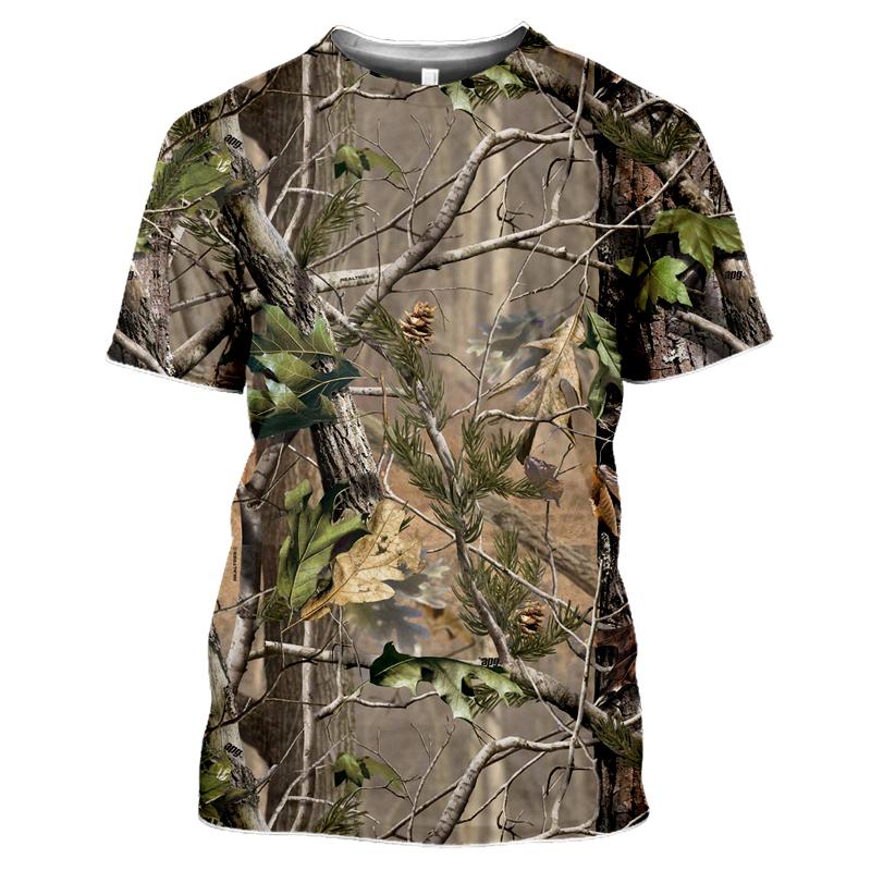 Summer Hunting Camouflage t shirt for men Casual Outdoors Printed Tees Selling Leisure round neck Short Sleeve Oversized Tops