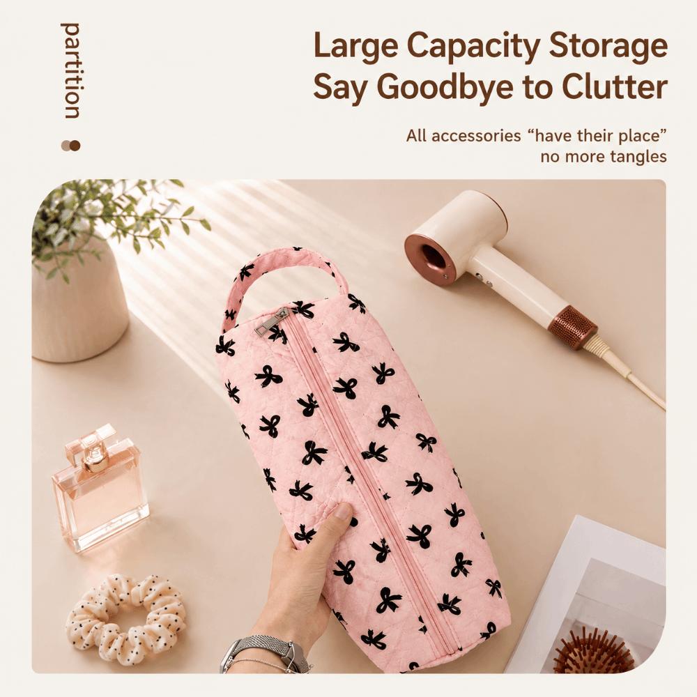With Handle Hair Dryer Storage Bag Quilting Cotton Hair Dryer Case  Home Travel Use