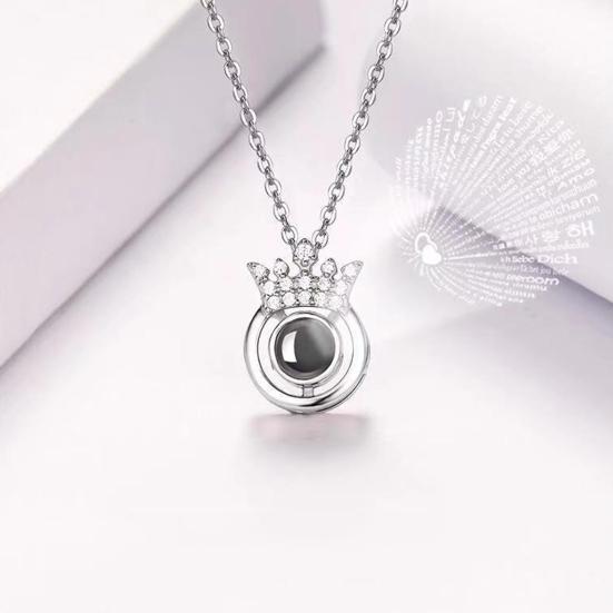Picture Necklace Personalized Photo Projection Necklace Memorial Valentine's Day Birthday Gifts for Wife Girlfriend