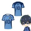 Newest Blue Lock Anime Football Jersey 3D Printed Men's Sports T-shirt Fashion Cool Short Sleeve Top Trend Kid Cosplay Tee Shirt