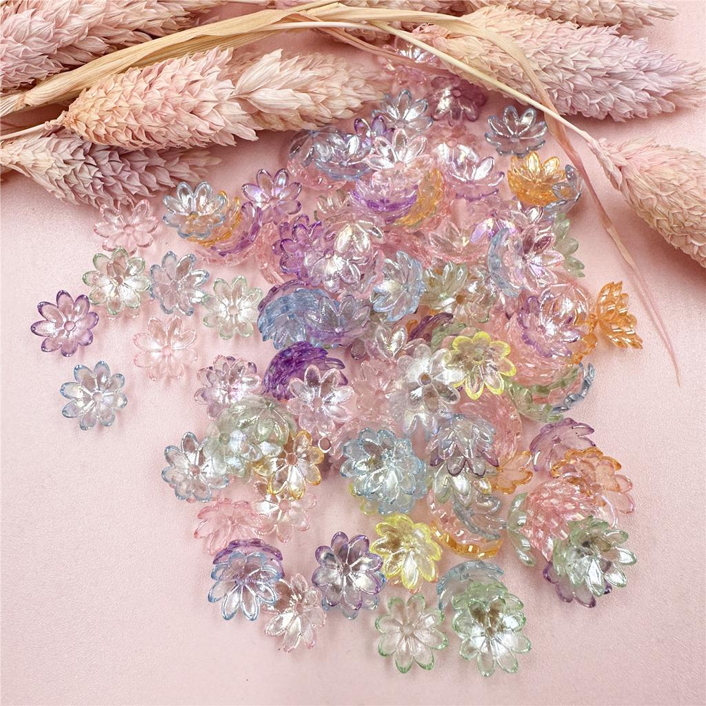 Браслет в форме солнечного цветка, ожерелье, свободные бусины-разделители 9,5 мм, акриловые бусины «сделай сам», ручная работа для изготовления ювелирных изделий, 100 шт., аксессуары