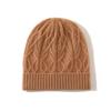 Cashmere Autumn and Winter New Style Women's High End Solid Color Cable Thickened Warm Fashion Knitted Casual Hat