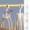 1Pc 360 Degrees Rotated 4 Hooks Plastic Handbag Clothes Ties Bag Holder Shelf Organizer Belt Closet Hanger Hanging Rack Storage Hook