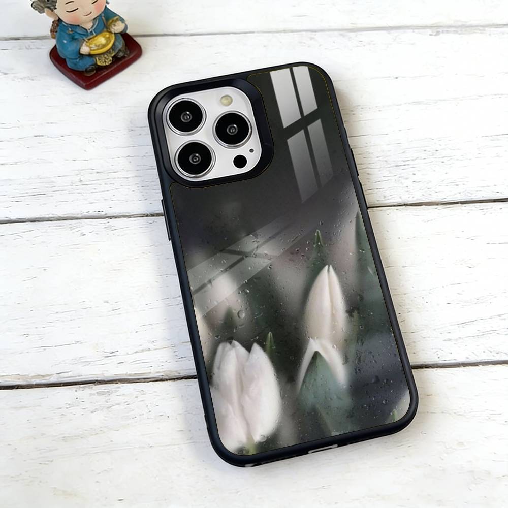 Fog Tulip Phone Case For iPhone17,16,15,14,13,12,11 Plus,Pro Magnetic For Magsafe Wireless Charging