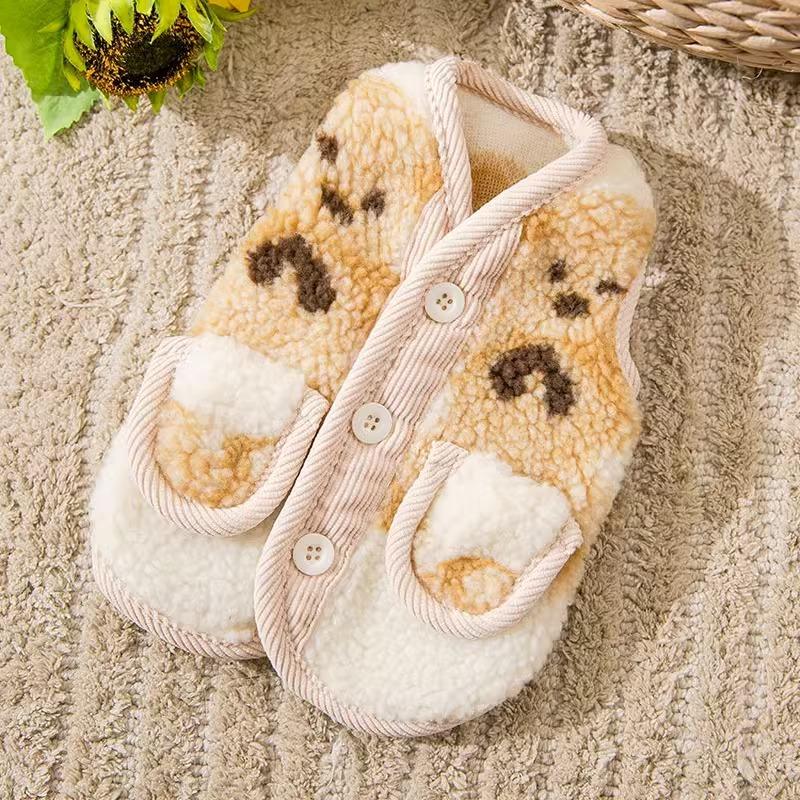 Cute Bear Print Cardigan Dog Clothes Autumn and Winter Warm Two-legged Vest Teddy Bear Small Dog Clothing