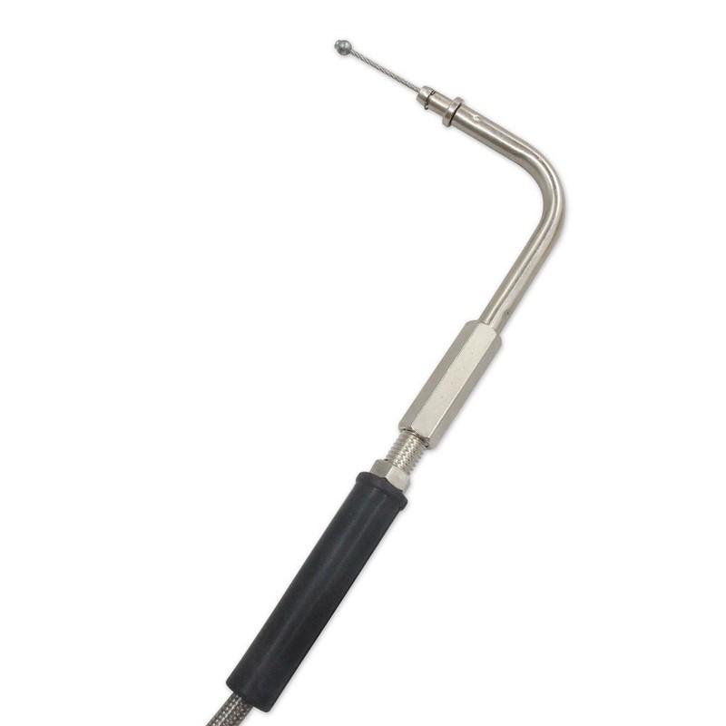 42 Inch Stainless Steel Throttle And Idle Cable Set For 56579-02A For FXST For FLST FXD FLT XL Models 1996 Up Replacement Kit