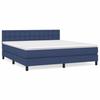 3140391 vidaXL Divan Bed with Mattress Blue 160x200 Cm Fabric