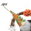 Hanging Door Decoration Halloween Gnome Wreath, Faceless Rattan Rustic Party Decor with Pumpkin Ghost for Front Wall Holiday Wreath