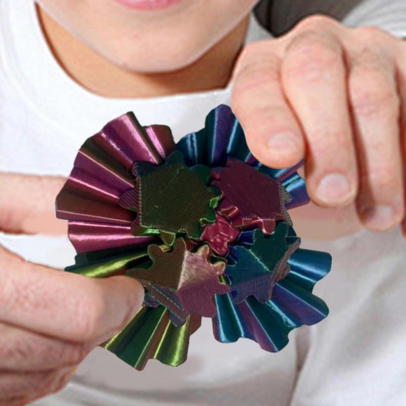 Gear Ball 3D Printed Fidget Toys Spin Ball Or Cube Stress Relief Desk Toy Anxiety Relax Activity For Adults Kids New Year Gift