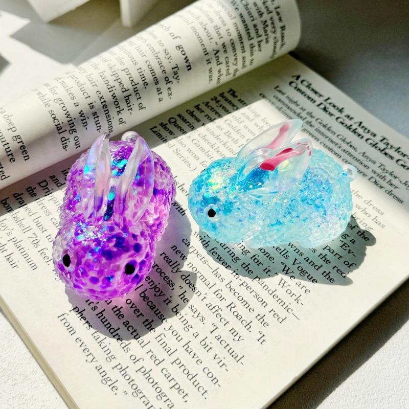 Красочный кролик, сахарно-солодовая игрушка-пищалка, игрушка для снятия стресса, креативная игрушка-животное