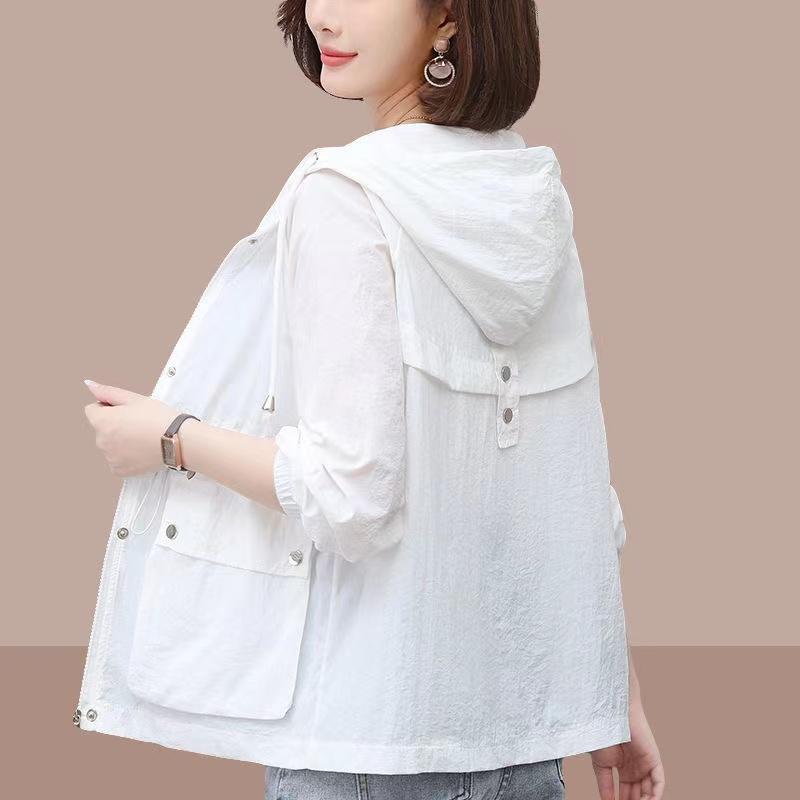Summer Women's Jacket Thin Coat Casual Windbreaker Sun Protection Jackets Basic Zipper Coat Tops Female