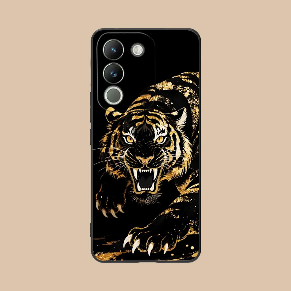 Неоновый чехол для мобильного телефона с тигром для VIVO V60 V50 V40 V30 V29 V27 V25 V23 Pro Lite 5G Цветной печатный чехол Чехол для смартфона