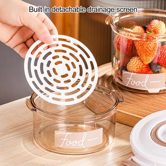 Вакуумный контейнер для хранения пищевых продуктов, банка с электрическим насосом, герметичная крышка, удобный фильтр для воды, кухонный холодильник, дренажный органайзер для еды