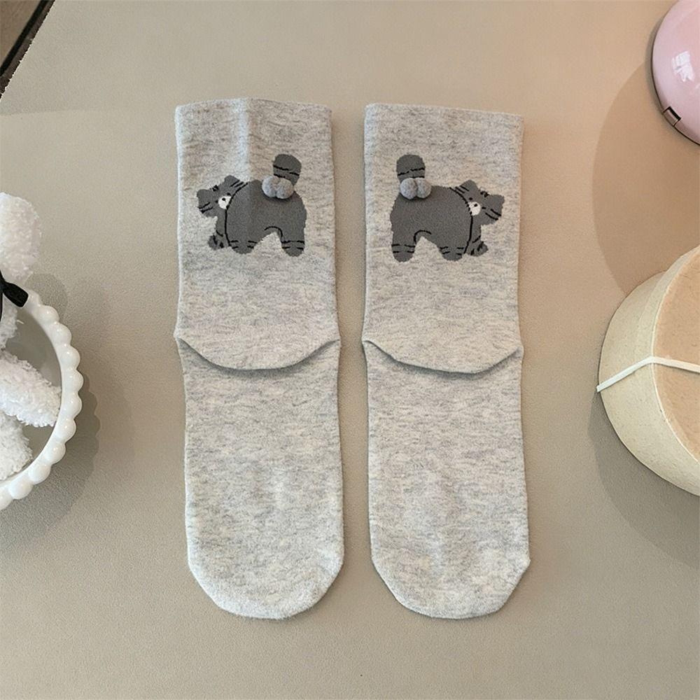 Soft 3D Cat Socks Breathable Comfortable Cotton Socks Cute Creative Cartoon Cat Socks All Seasons