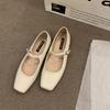 Summer Women Flats Fashion Square Toe Shallow Mary Jane Shoes Soft Casual Ballet Shoes Slingback Shoes Comfortable