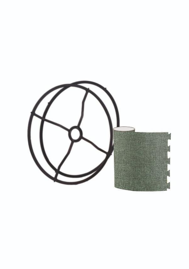 Практичная сменная головка торшера цвета хаки, зеленая ткань