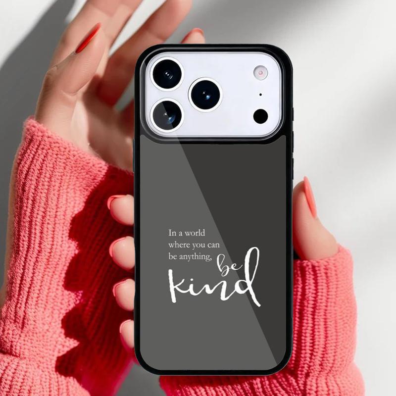 Мягкий чехол для телефона 'Будь добрым' для iPhone 17 16 15 14 13 Pro Max Задняя крышка для 12 11 Pro Coque