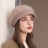 Женская шляпа Новая осенне-зимняя шерстяная шляпа Термошапка Вязаная шляпа для мамы среднего и пожилого возраста