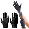 100Pcs Black Nitrile Disposable Gloves Medical Exam Latex Powder-Free Food Safe Textured Fingertips Anti-Slip Design Thick Gloves