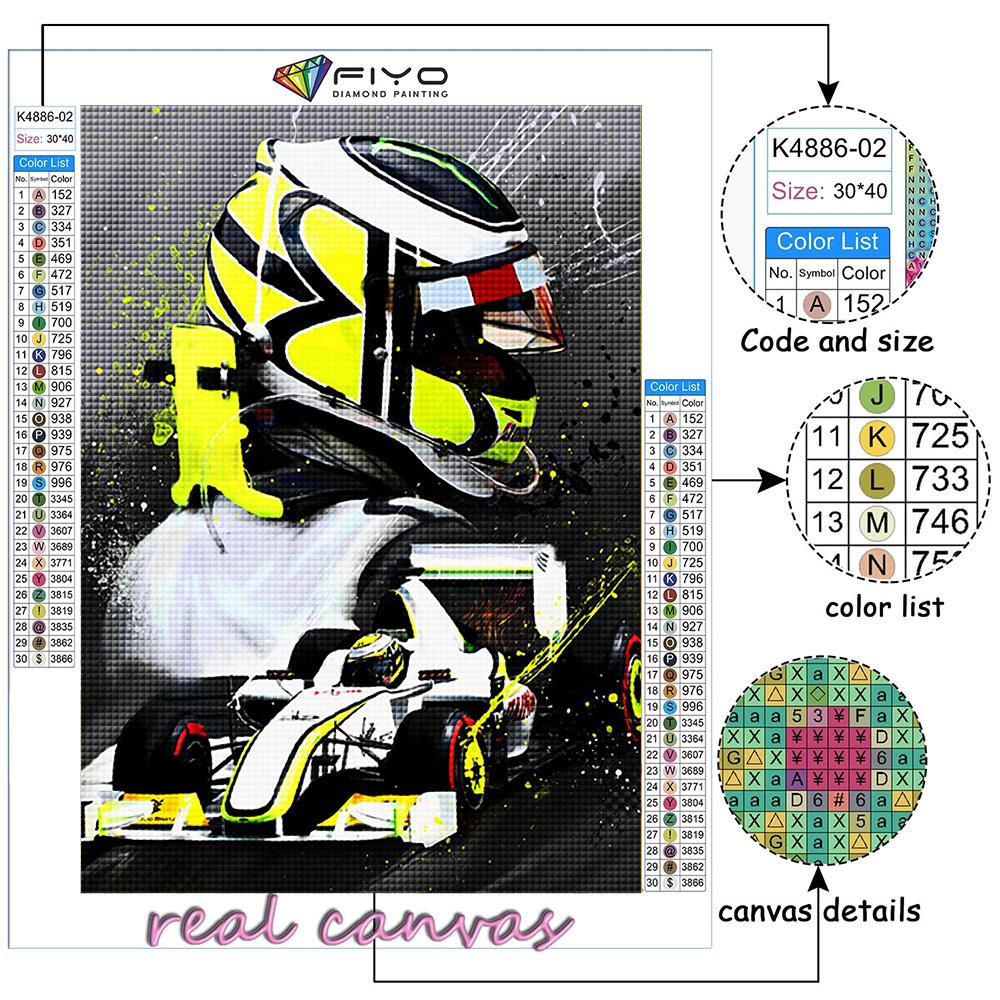 Набор для вышивки крестом DIY Алмазная вышивка F1 Гонщик Алмазная картина Домашний декор