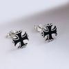 High-quality Sterling Silver Earrings David Black Cross E009 Cross Earrings (Wfgjer9)