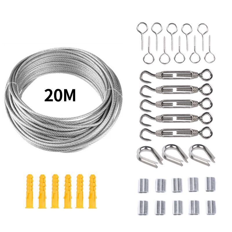 Промышленный такелажный комплект: Трос из нержавеющей стали с покрытием для подъема и подвешивания
