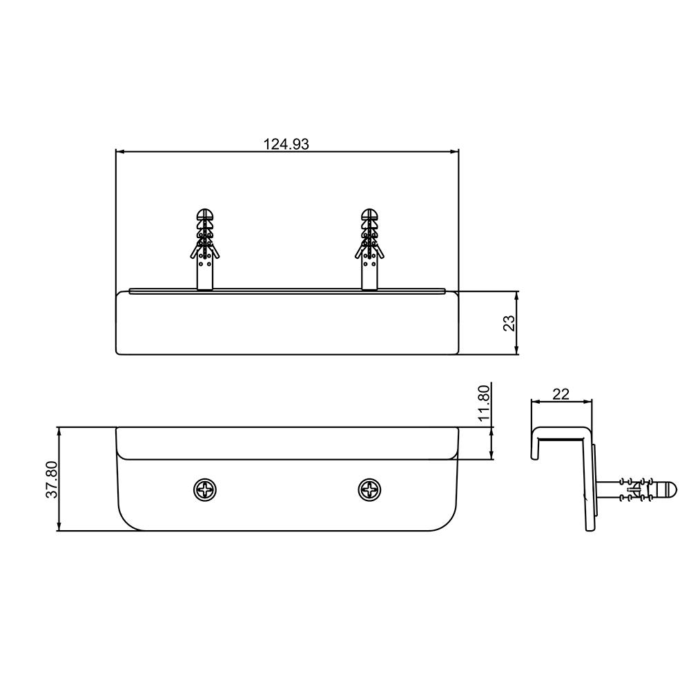 2 Pcs Universal Wall Mounted Tablet Stand Holder Fixed by Adhesive/Screw Tablet Wall Mount for iPad/iPhone 15 14/Kindle E-Reader