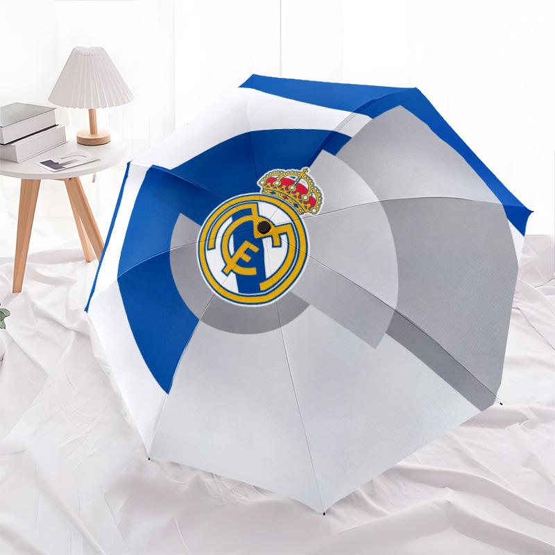 Узор Real Madrid CF, автоматический складной зонт, портативная и складная конструкция, 8 спиц, рождественский или день рождения подарок.