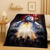 3D Horror Movie G-Ghostbusters Cartoon Flannel Blanket,Ultra Soft Warm Plush Throw for Home Bedroom Bed Sofa Cover Office Kids