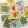 Square Embroidered Woven Labels Handmade English Letter Fabric Patches Clothing Bags Socks DIY Sewing Supplies