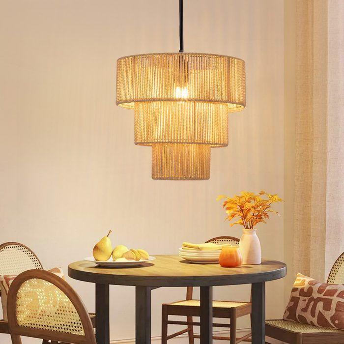 Lampe suspendue NETTLIFE Bohème Ø35 cm Noir 1 ampoule E27