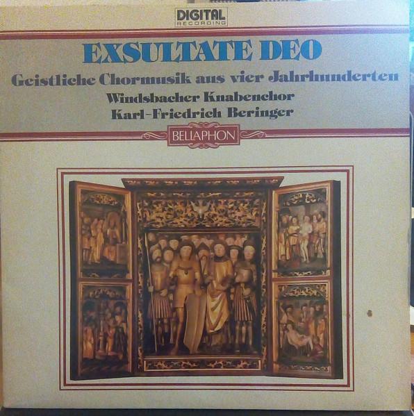 Виниловая пластинка WINDSBACHER KNABENCHOR KARLFRIED EXSULTATE DEO Geistliche Chormusik 68001036 Bellaphon 1985 Германия Классическая Б/у