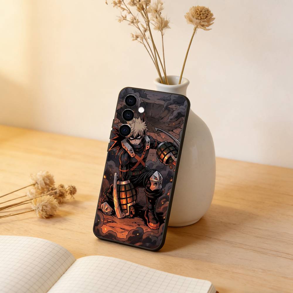 Чехол для телефона My Hero Academia Кацуки Бакуго Для Samsung Galaxy A73,A72,A71,A70,A53,A52,A51,Другие Мягкий черный чехол
