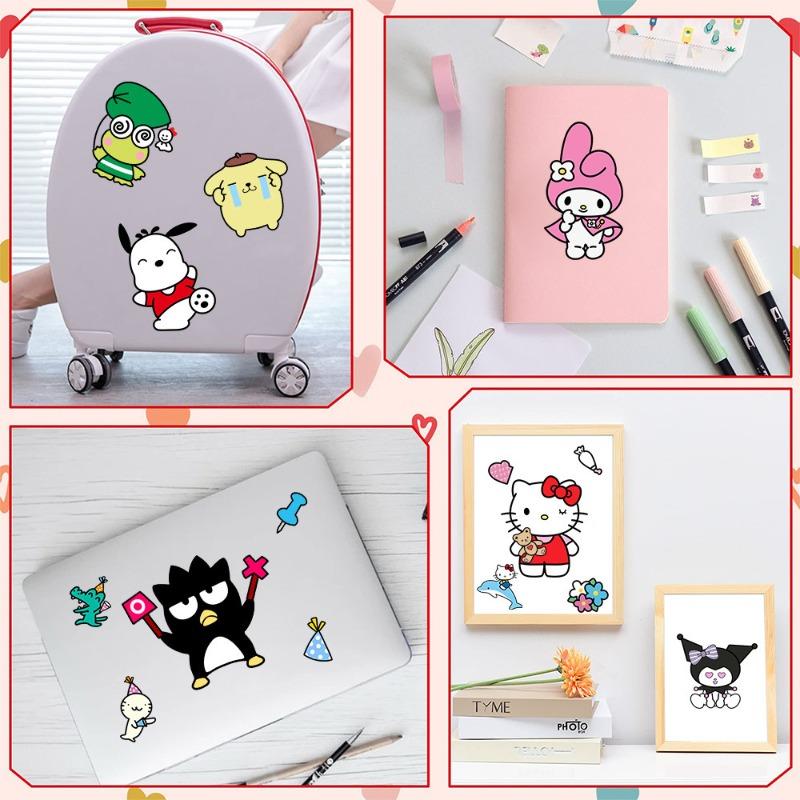 Детские наклейки-пазлы для лица Sanrio Hello Kitty Kuromi Melody, 8/16 деталей, Детское DIY-занятие по сборке, Обучающий ga