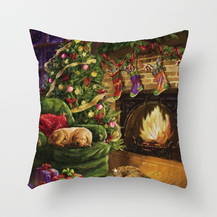 40/45/50/60cm Christmas Cushion Cover Christmas Ornament Home Christmas New Year Gift Pillow Case