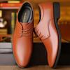British men's shoes men's black groom business dress soft-soled suit summer casual leather shoes men's wedding shoes