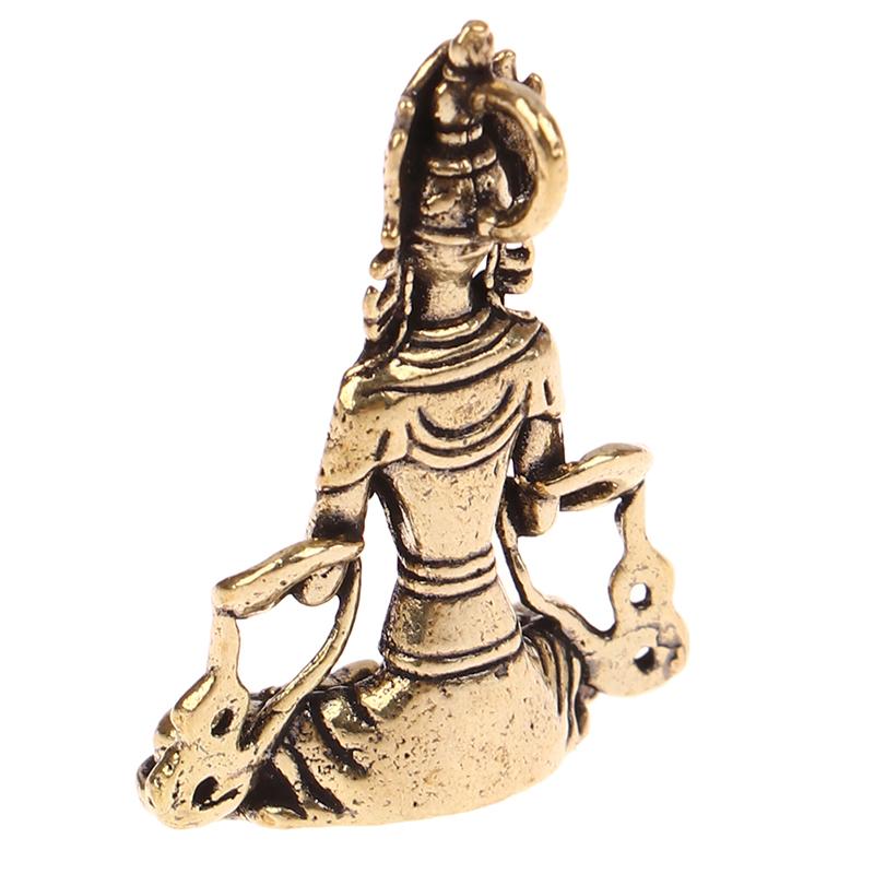 1 шт. Ретро Мини Медная Медитация Дзен Буддизм Бытовой Будда Украшение Декор Гостиной Медная Статуэтка Украшение Чайного Домика