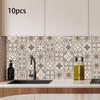10Pcs Tile Stickers Wall Removable 4x4inch Self Stick Decor Decals for Bathroom