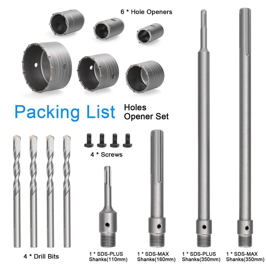 16 шт. Электрический молоток сверла для отверстий в стенах карбидные сверла для отверстий в кирпичной стене воздушные сверла