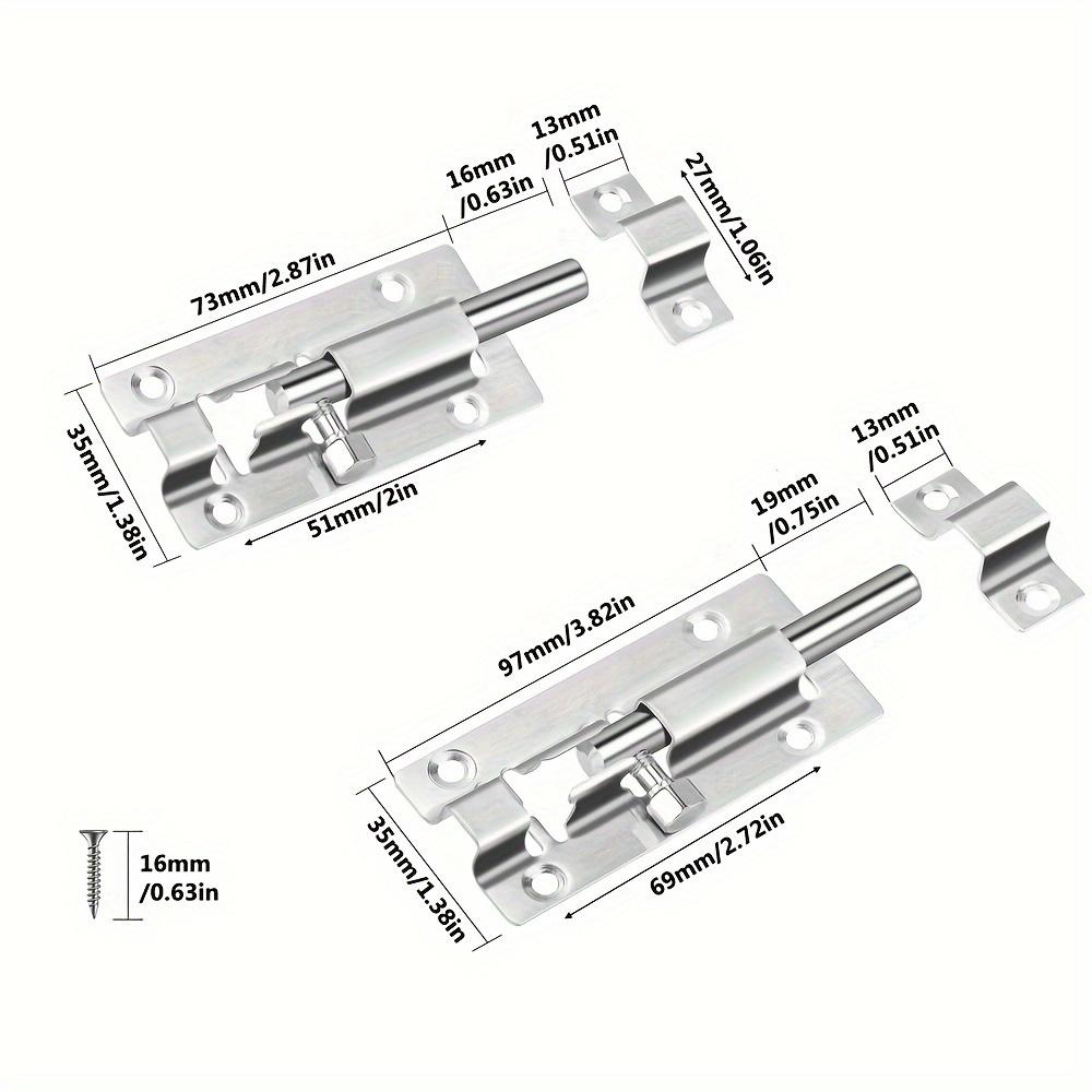 6 шт., скользящий замок, премиальная защелка для бочонка, утолщенный дверной болт, замок, скользящий болт, защелка с 36 винтами, замок из нержавеющей стали, скользящая защелка, скользящие замки